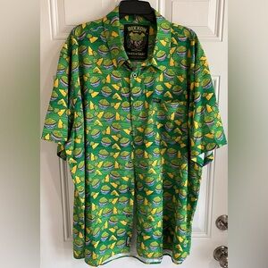Dixxon Flannel x FIST Chips N Guac Party Wear Short Sleeve Shirt Green Mens 3X
